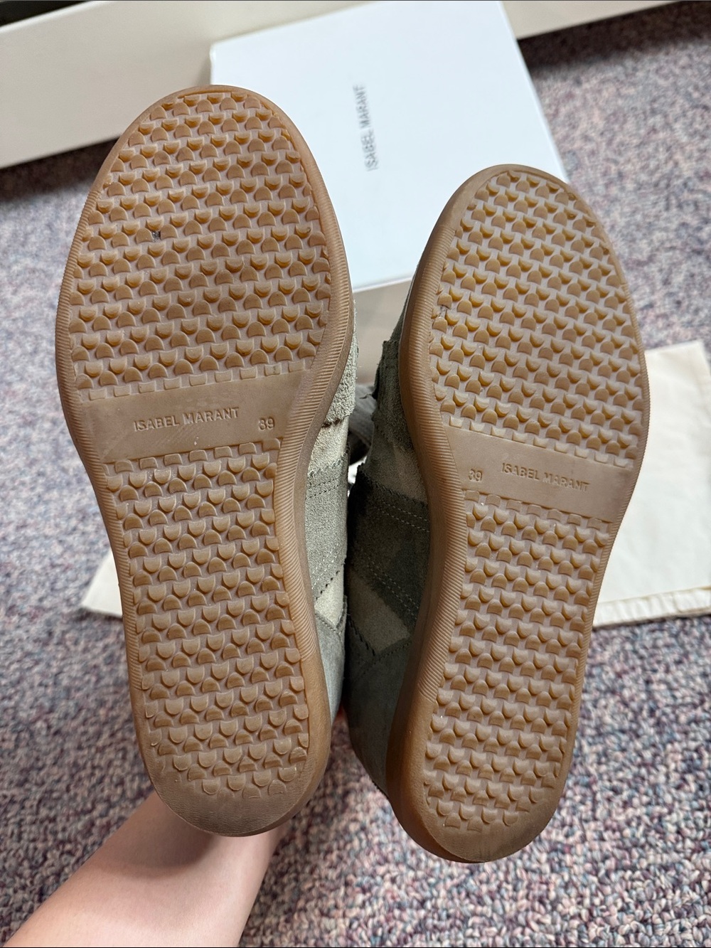 Isabel Marant Over Basket Bluebel Wedge Sneakers - Taupe - Picture 8 of 11